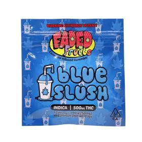 faded fruits blue slush